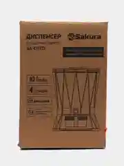 Контейнер для сыпучих продуктов, диспенсер Sakura SA-DS02 на 4 секции вращающийся