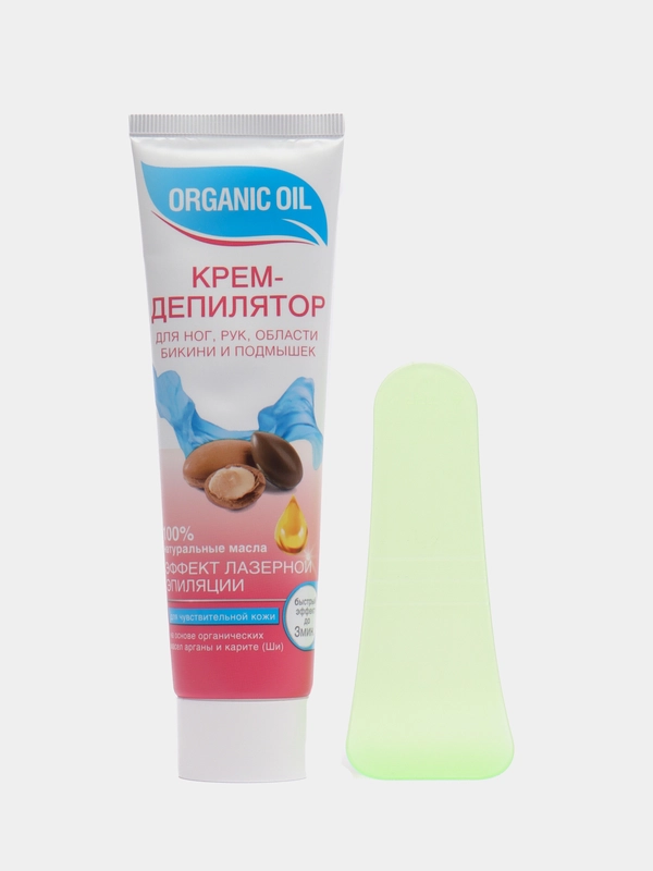 Кремдля для депиляции ног, рук, бикини и подмышек fito косметик серии ORGANIC OIL, 100мл