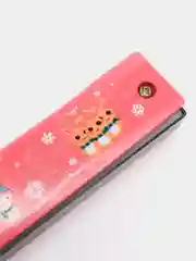 Красный гармошка губная, деревянная игрушка