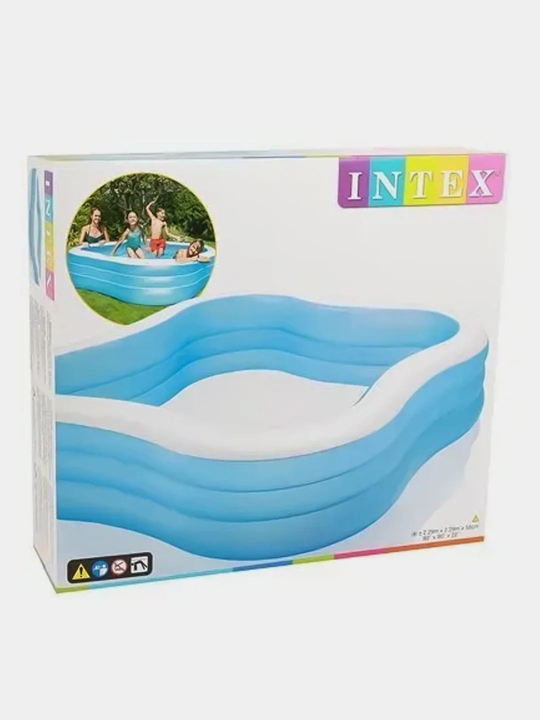 Бассейн надувной "Морские волны" INTEX, 229 х 229 х 56 см, 1215 литров, 57495NP