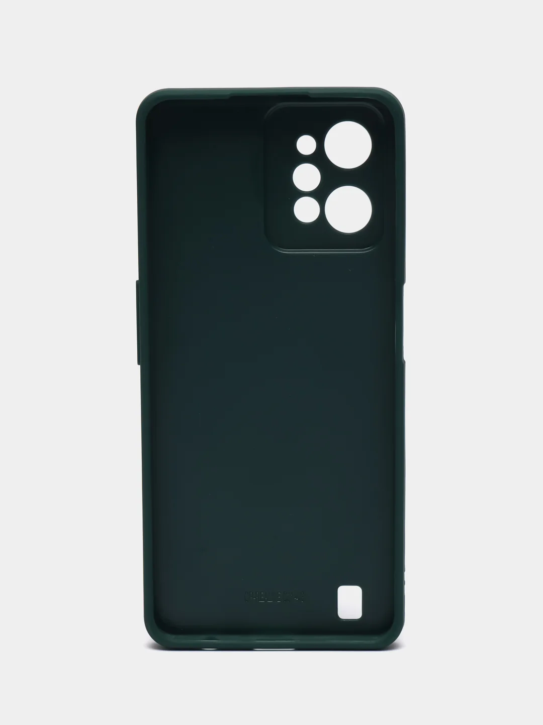 Тёмно-зелёный чехол для Realme C31 (Реалми С31), пластиковый, глянцевый, под стекло
