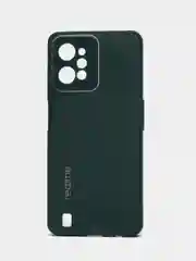 Тёмно-зелёный чехол для Realme C31 (Реалми С31), пластиковый, глянцевый, под стекло