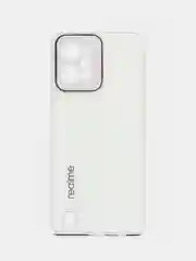 Белый чехол для Realme C31 (Реалми С31), пластиковый, глянцевый, под стекло