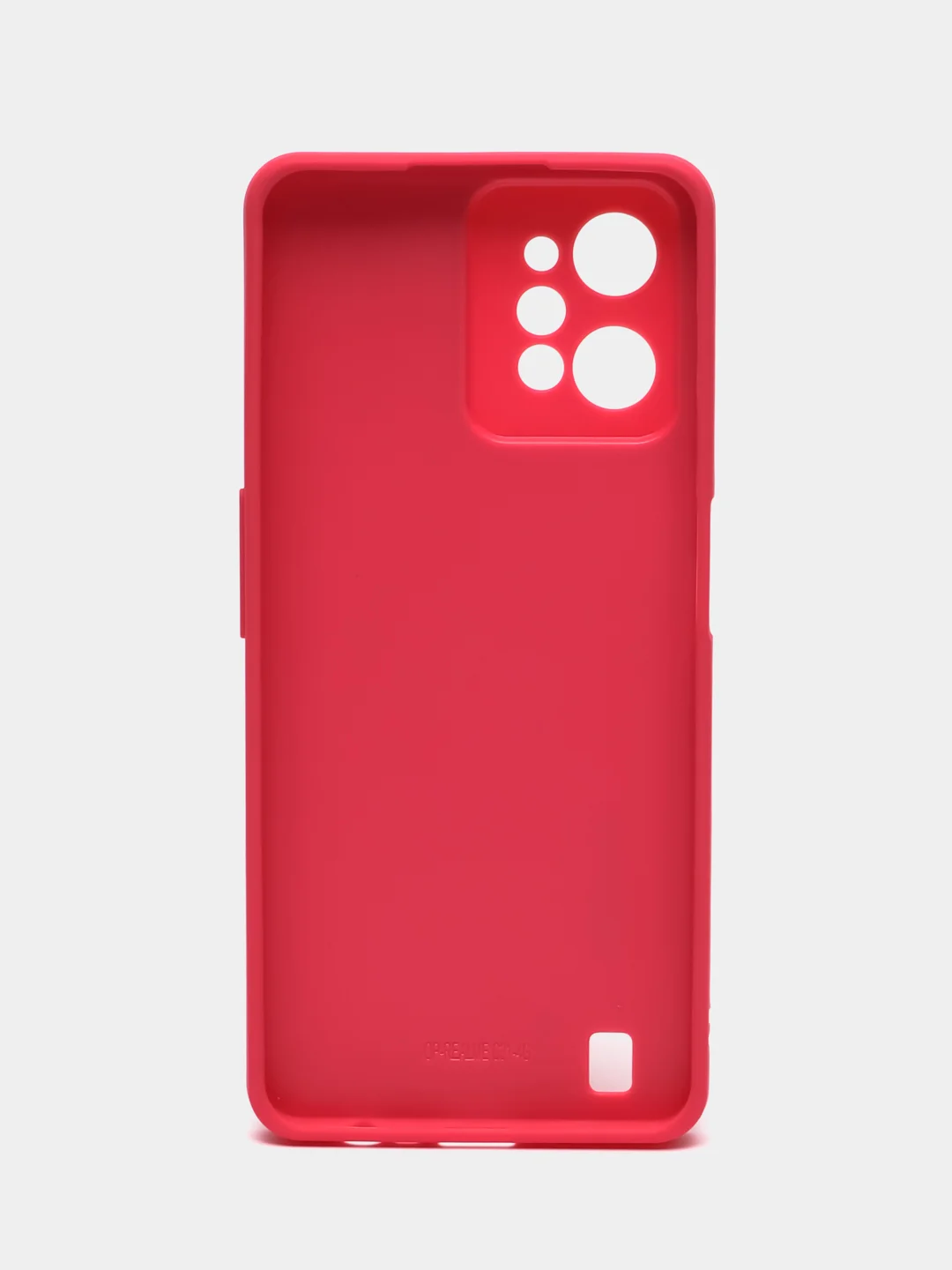 Тёмно-розовый чехол для Realme C31 (Реалми С31), пластиковый, глянцевый, под стекло