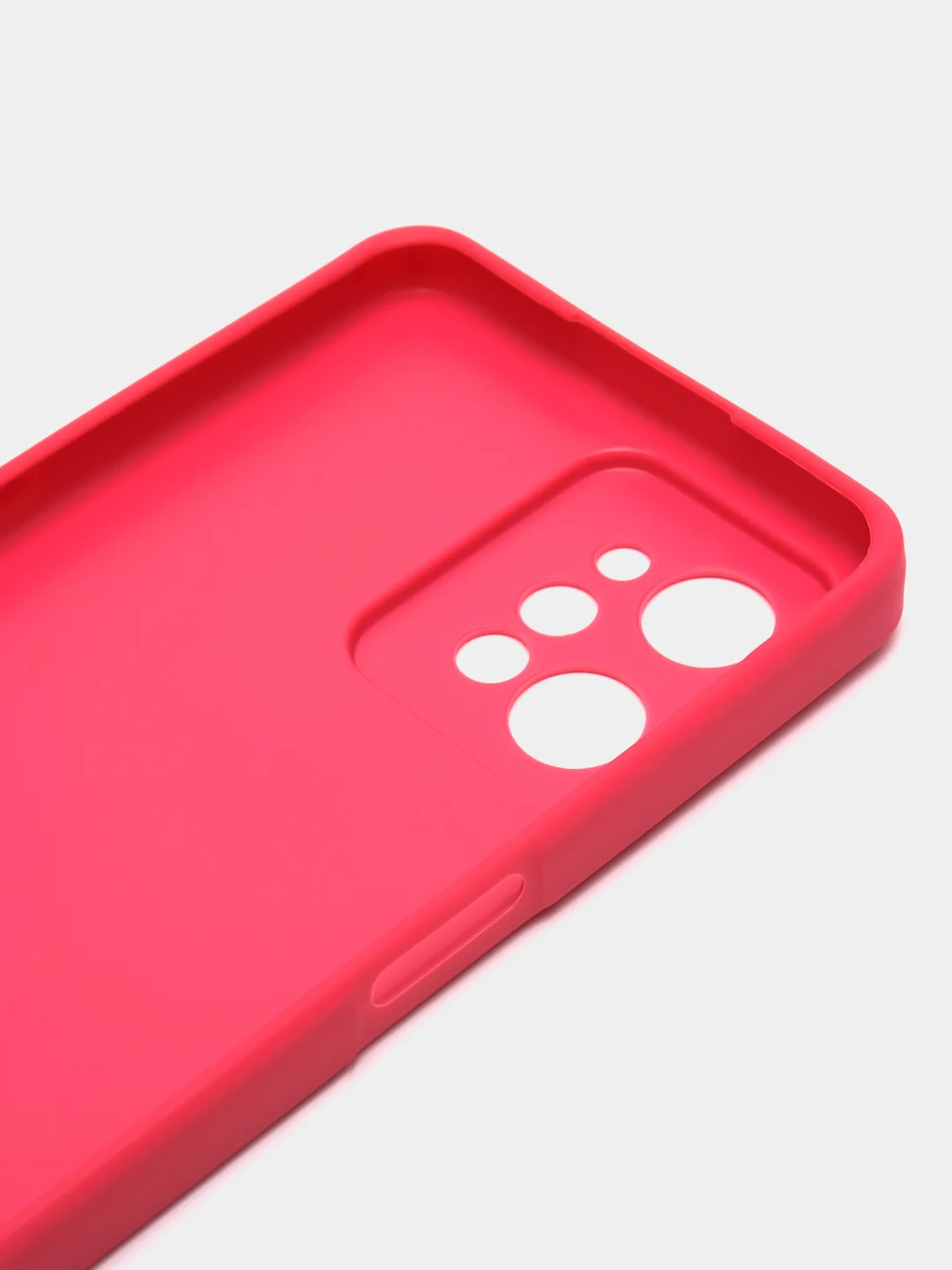 Тёмно-розовый чехол для Realme C31 (Реалми С31), пластиковый, глянцевый, под стекло