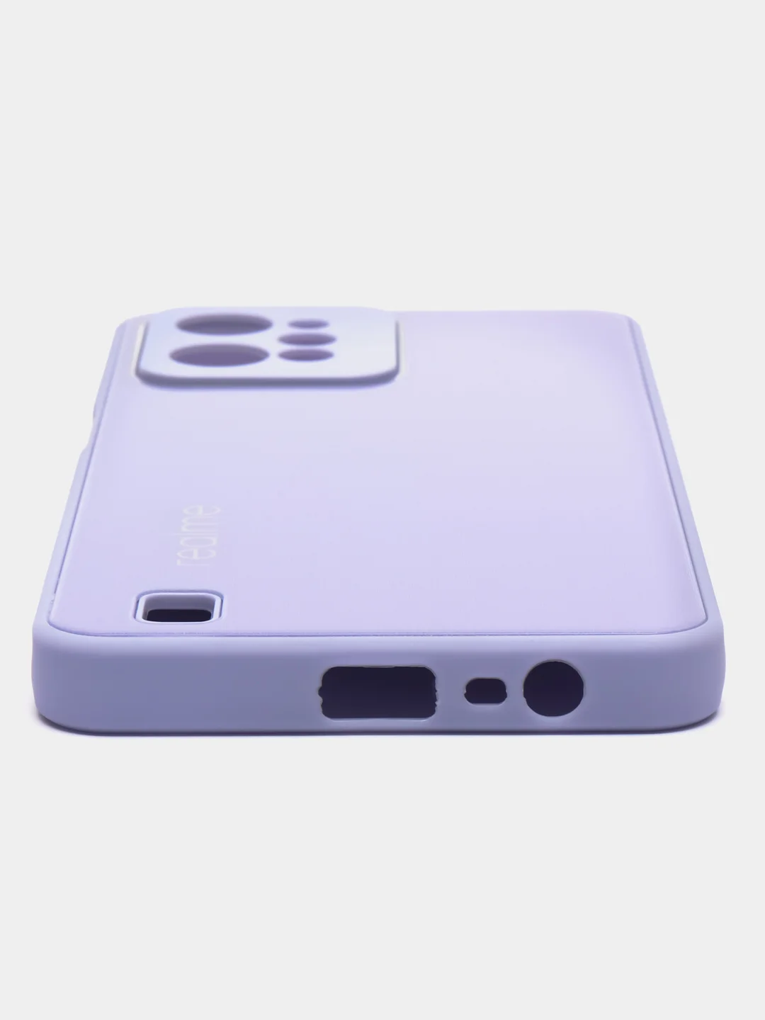 Лавандовый чехол для Realme C31 (Реалми С31), пластиковый, глянцевый, под стекло
