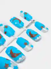 Медный ногти накладные с клеем и стразами