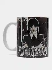 Черный кружка сувенирная  с принтом "Wednesday"
