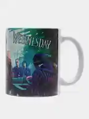 Зеленый кружка сувенирная  с принтом "Wednesday"