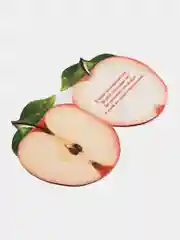 Алый мини-открытка "Яблоко", 8 х 10 см