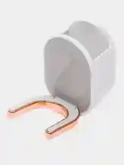 Серый держатель для фена настенный, с подставкой под расчески и другие аксессуары