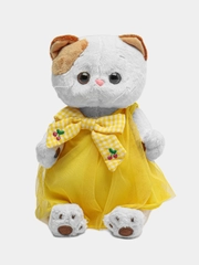 Мягкая игрушка "Кошечка Ли-Ли", в желтом платье с бантом, 24 см, Budi Basa