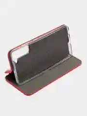 Бордовый чехол-книжка для Samsung S21 FE / S 21 FE / S21FE, экокожа