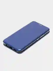Синий чехол-книжка для Realme C 25/C25 (Реалми С 25/C25), экокожа