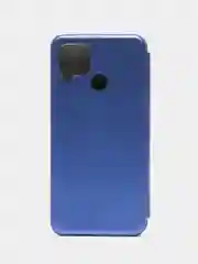 Синий чехол-книжка для Realme C 25/C25 (Реалми С 25/C25), экокожа