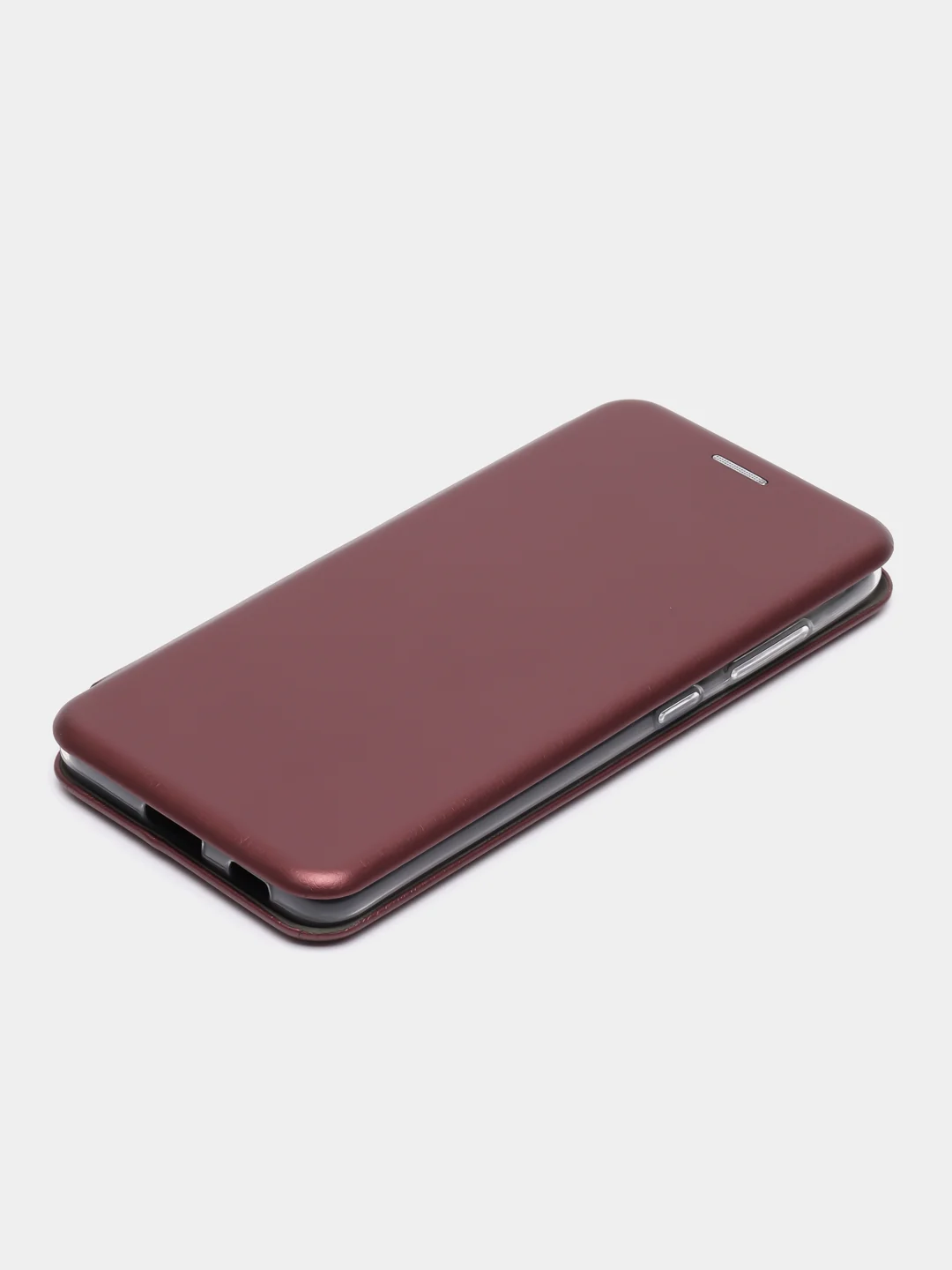 Бордовый чехол-книжка для Samsung S21 FE / S 21 FE / S21FE, экокожа