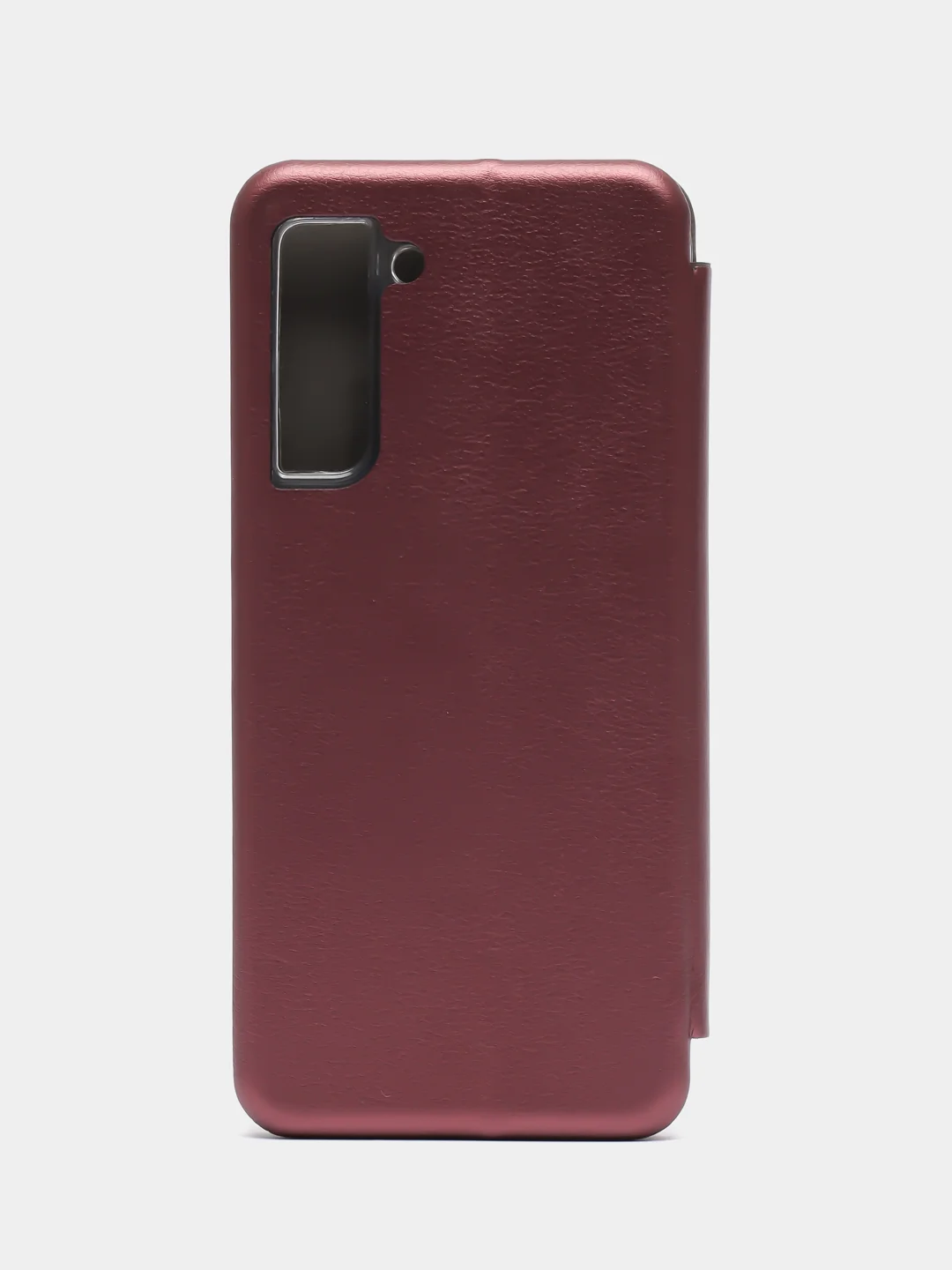 Бордовый чехол-книжка для Samsung S21 FE / S 21 FE / S21FE, экокожа