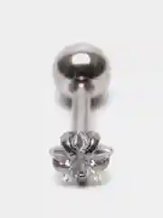 Серый серьга - гвоздик для пирсинга из медицинской стали, 1 штука