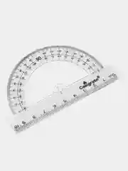 Транспортир прозрачный, 180 градусов, 10 см