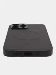 Черный чехол Magsafe (Магсейф) на iPhone 11/12/13 mini/14 Pro/14 Plus Max, кожаный