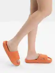 Оранжевый сланцы, шлепанцы женские