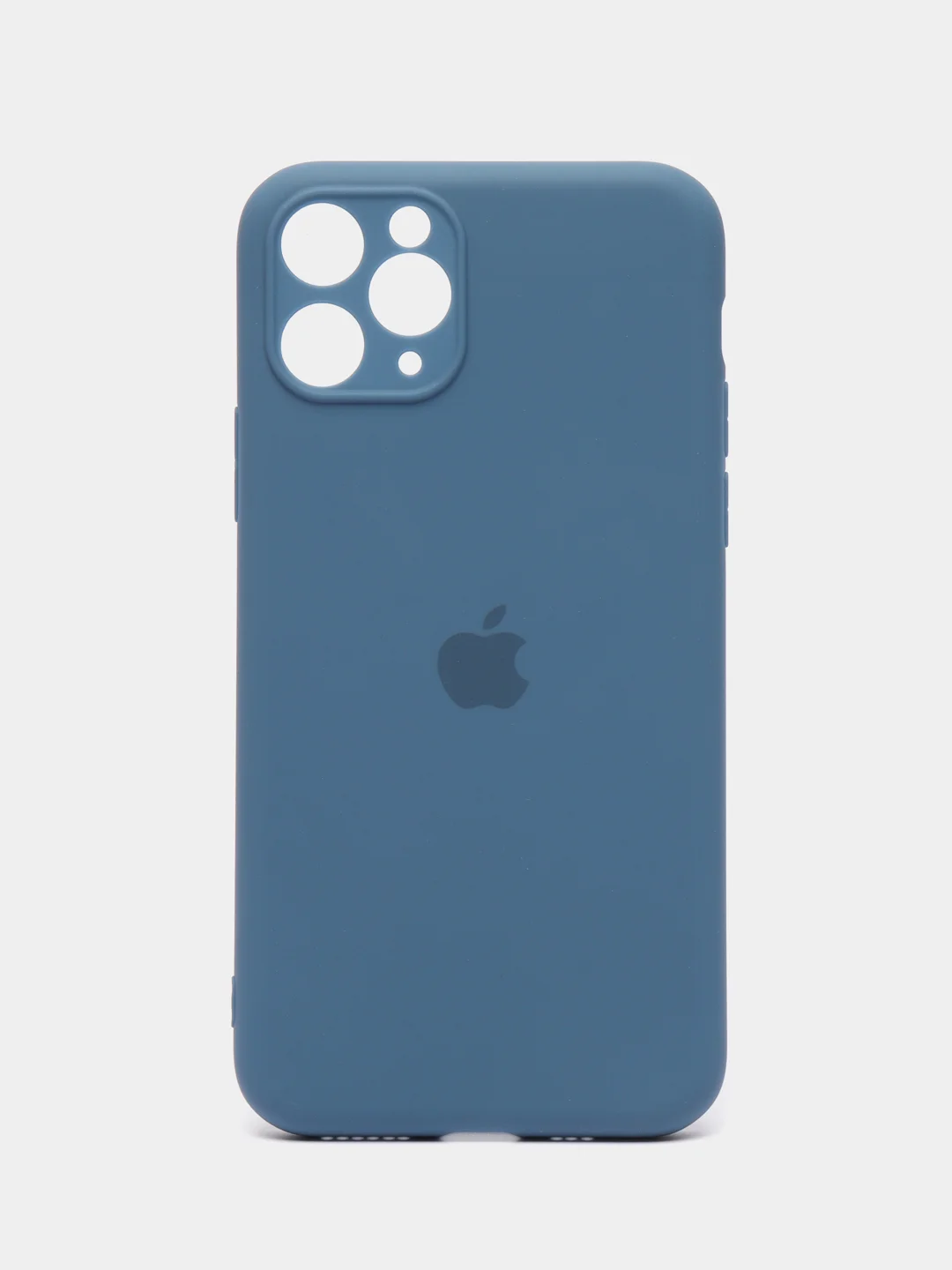 Синий меланж чехол для iPhone 11 Pro с защитой камеры