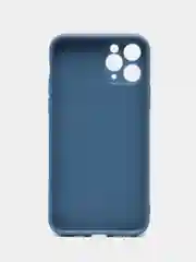 Синий меланж чехол для iPhone 11 Pro с защитой камеры