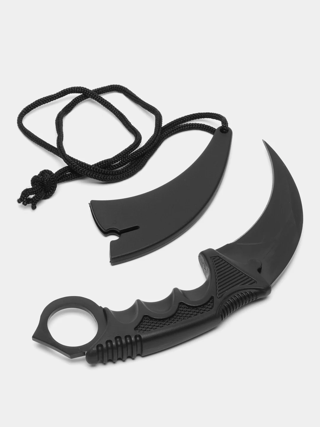 Черный керамбит нож CS GO, острый с чехлом, металл