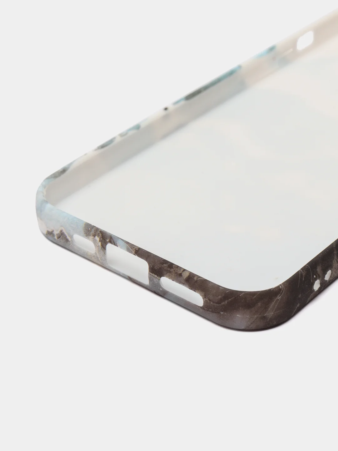 Серый меланж чехол для iPhone 12/12 Pro с принтом под мрамор