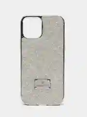 Белый чехол со стразами для iPhone 12/12 Pro