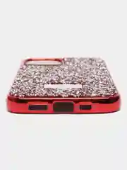 Красный чехол со стразами для iPhone 12/12 Pro