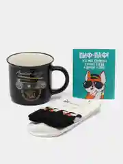 Подарочный набор для него "Retro cars": кружка + носочки высокие
