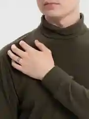 Серебряный кольцо стальное унисекс, 3 вида