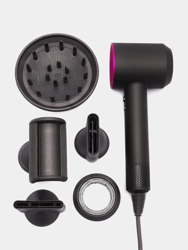 Фен профессиональный Super hair dryer, для укладки и сушки волос, с 5 насадками