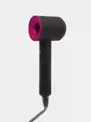 Тёмно-розовый фен профессиональный Super hair dryer, для укладки и сушки волос, с 5 насадками