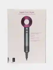 Тёмно-розовый фен профессиональный Super hair dryer, для укладки и сушки волос, с 5 насадками
