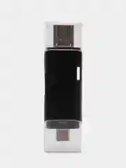 Черный otg Картридер USB 3 в 1 D-178 Type C & Micro USB TF/SD