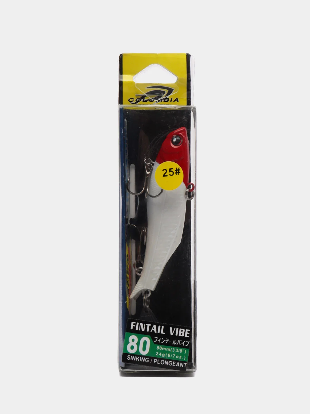 Белый раттлин Columbia Fintail Vibe, 80 мм