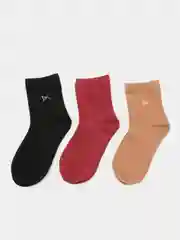 Бордовый носки, 3 пары