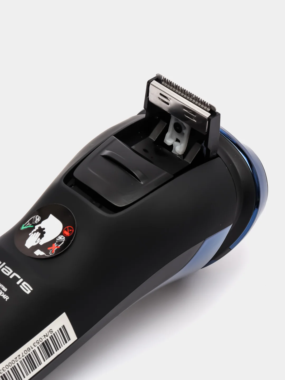 Электрическая бритва Polaris PMR 0304R wet&dry PRO 5 blades, графитовый/синий