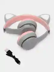Серый cat Ear P47M Беспроводные детские наушники со светящимися ушками