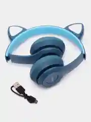 Синий cat Ear P47M Беспроводные детские наушники со светящимися ушками
