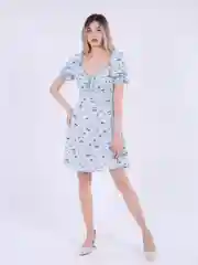Голубой платье женское