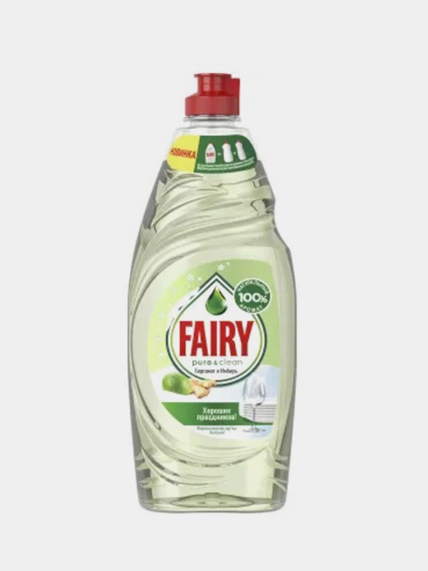 Средство для мытья посуды FAIRY Pure & Clean Бергамот и Имбирь 650мл