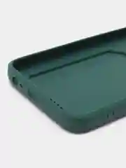 Зеленый силиконовый чехол для Tecno POP 6 Pro (Техно Поп 6 Про), с карманом для карт, прозрачный