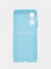 Ледяной силиконовый чехол для Tecno POP 6 Pro (Техно Поп 6 Про), с карманом для карт, прозрачный