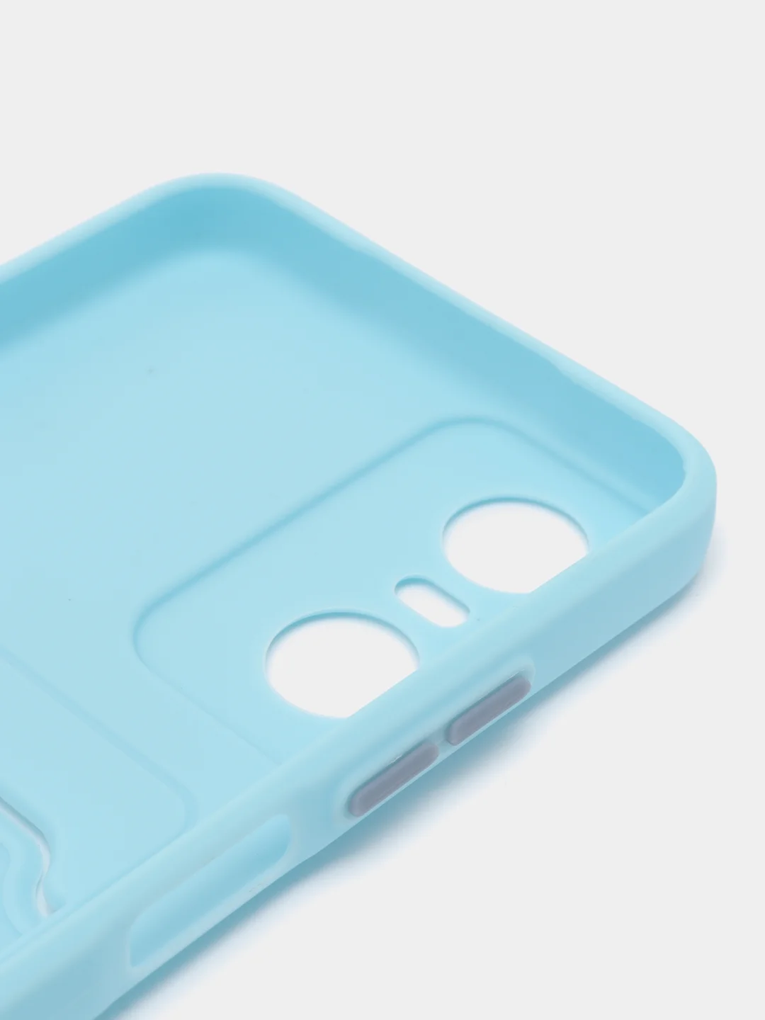 Ледяной силиконовый чехол для Tecno POP 6 Pro (Техно Поп 6 Про), с карманом для карт, прозрачный
