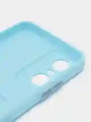 Ледяной силиконовый чехол для Tecno POP 6 Pro (Техно Поп 6 Про), с карманом для карт, прозрачный