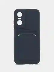 Морской силиконовый чехол для Tecno POP 6 Pro (Техно Поп 6 Про), с карманом для карт, прозрачный