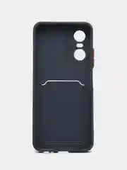 Морской силиконовый чехол для Tecno POP 6 Pro (Техно Поп 6 Про), с карманом для карт, прозрачный